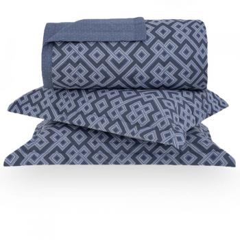 Colcha King 180 Fios British Azul/001