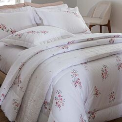 Colcha King 200 Fios Celinee Estampada Clara
