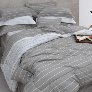 imagem de Colcha King 200 Fios Vintage Listras - Kacyumara