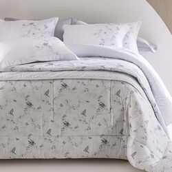 Colcha King 300 Fios Flowerbird Estampada Clara