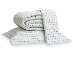 Colcha King 300 Fios Paris Branco/Cinza