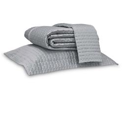 Colcha King 300 Fios Paris Cinza/Branco