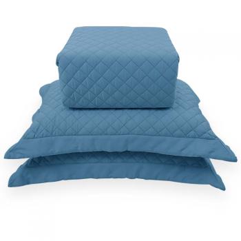Colcha King 300 Fios Torino Azul