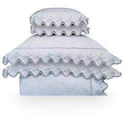 Colcha King 400 Fios Libélula Cinza