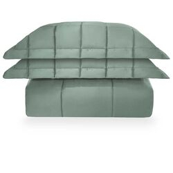 Colcha King com Almofada 300 Fios Topázio Verde