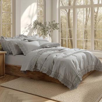 imagem de Colcha King com Almofada 400 Fios Aurora - Marken Fassi