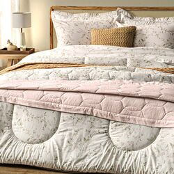 Colcha Queen 160 Fios Natalie Estampada