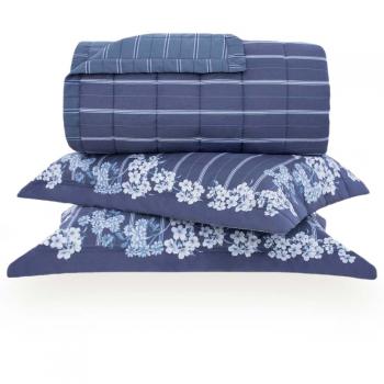 Colcha Queen 180 Fios Annie Azul