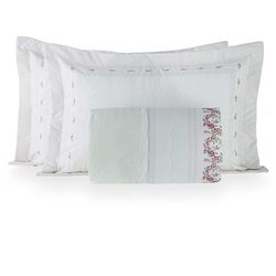 Colcha Queen 200 Fios Amelie Estampada Clara