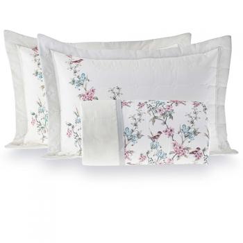 Colcha Queen 200 Fios Saviny Estampada
