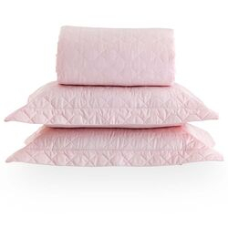 Colcha Queen 200 Fios Vida Bela Lisa Rosé/2534
