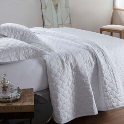 Colcha Queen 200 Fios Vida Bela Lisa Cinza Ash/2355
