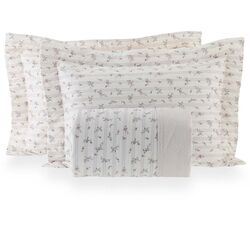 Colcha Queen 200 Fios Vintage Louise Estampada