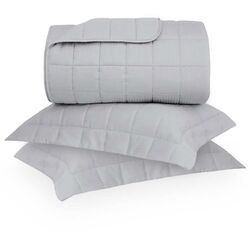 Colcha Queen 300 Fios Damask Stripes Prata/16
