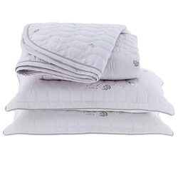 Colcha Queen 300 Fios Lázio Lysis Estampada Clara
