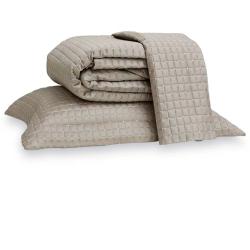 Colcha Queen 300 Fios Paris Areia/Branco