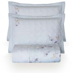 Colcha Queen 300 Fios Sofia Estampada Clara