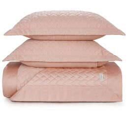 Colcha Queen 300 Fios Spiazzo Rosa Perla
