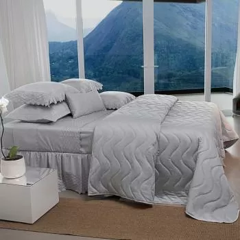 imagem de Colcha Queen com Almofada 300 Fios Oásis - Marken Fassi