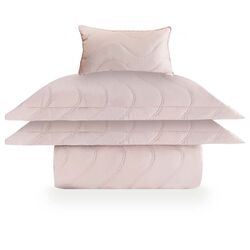 Colcha Queen com Almofada 300 Fios Oásis Rosa