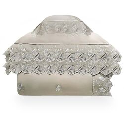 Colcha Queen com Almofada 300 Fios Vitalle Bege