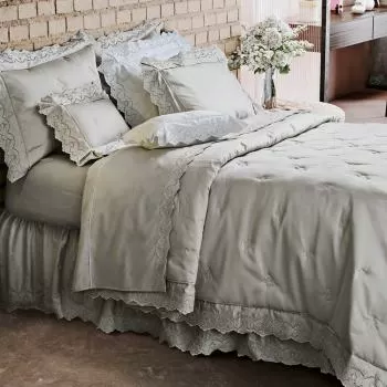 imagem de Colcha Queen com Almofada 400 Fios Butterfly - Marken Fassi