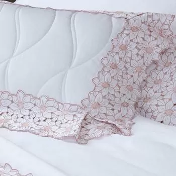 imagem de Colcha Queen com Almofadas 300 Fios �ris - Marken Fassi