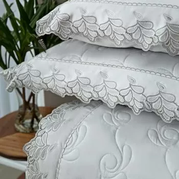 imagem de Colcha Queen com Almofadas 400 Fios Foliage - Marken Fassi