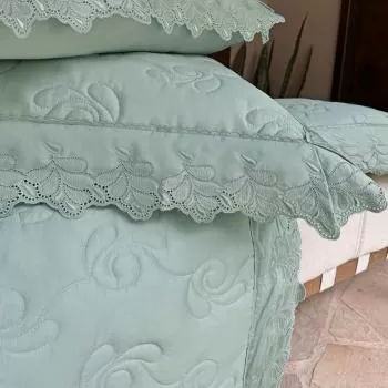 imagem de Colcha Queen com Almofadas 400 Fios Foliage - Marken Fassi