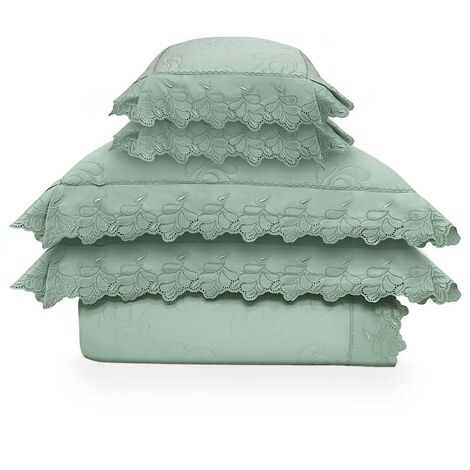 imagem do produto Colcha Queen com Almofadas 400 Fios Foliage - Marken Fassi