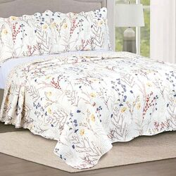 Colcha Queen Garden Lavanda Estampada