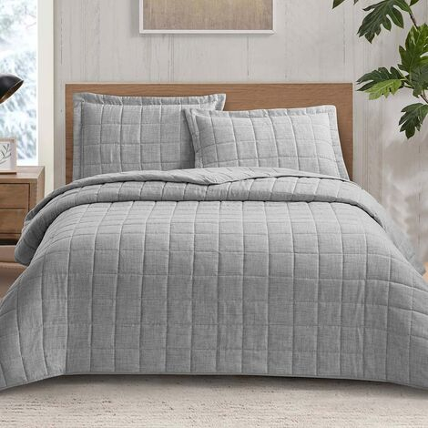 imagem do produto Colcha Queen Microfibra Linho Sonhare - Naturalle Fashion