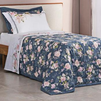 imagem de Colcha Solteiro 180 Fios Hortnsias - Buddemeyer
