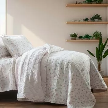imagem de Colcha Solteiro 180 Fios Mariposy - Kacyumara