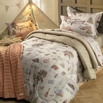 imagem de Colcha Solteiro 200 Fios Aventura - Karsten
