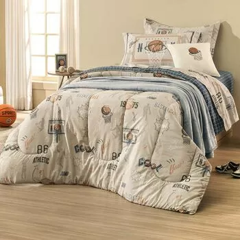 imagem de Colcha Solteiro 200 Fios Basquete - Karsten