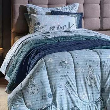 imagem de Colcha Solteiro 200 Fios Espacial  - Karsten