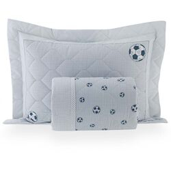 Colcha Solteiro 200 Fios Football Estampada