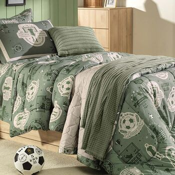 imagem de Colcha Solteiro 200 Fios Futebol - Karsten