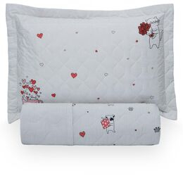 Colcha Solteiro 200 Fios Petlove Estampada Clara