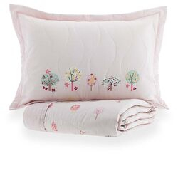 Colcha Solteiro 300 Fios Amel Rosa