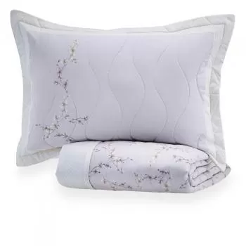 imagem de Colcha Solteiro 300 Fios Cherry - Kacyumara