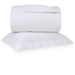 Colcha Solteiro 300 Fios Damask Stripes Branca