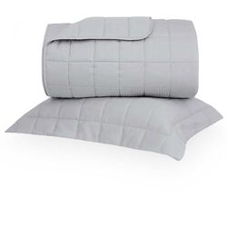Colcha Solteiro 300 Fios Damask Stripes Prata/16