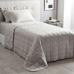 Colcha Solteiro 300 Fios Damask Stripes Prata/16