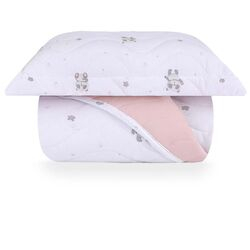 Colcha Solteiro Malha Panda Estampada