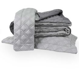 Colcha Super King 300 Fios Turin Dec Cinza Brita/Cinza Grafite