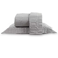 Colcha Super King com Almofada 300 Fios Constantine Cinza