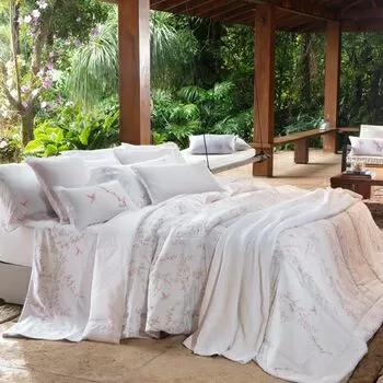 imagem de Edredom King com Fronhas 300 Fios Ilha Bela - Naturalle Fashion