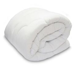 Edredom King Malha Soft Liso Branco